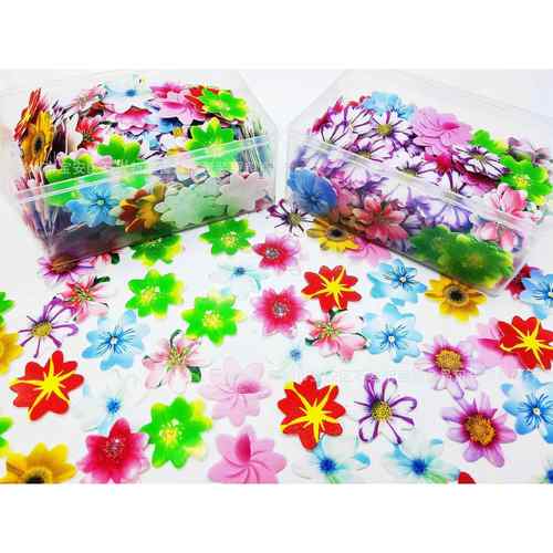 糯米纸小花朵生日蛋糕烘焙酒店摆盘冷盘火锅菜品装饰