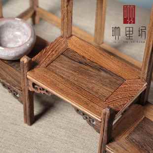 展示架实木茶室博古架摆件茶桌上的博古架桌面办公室架子储物摆放