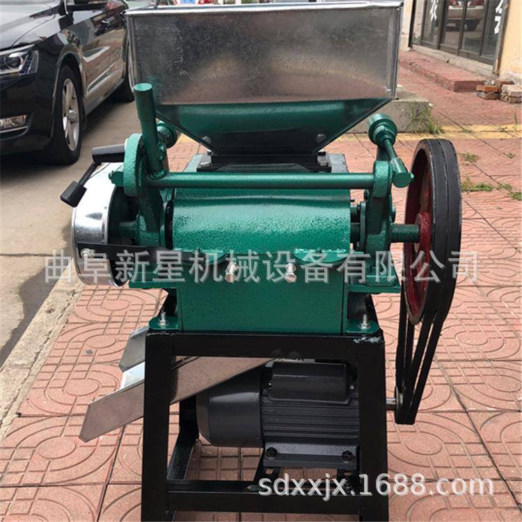 玉米大豆挤扁机大麦小麦挤扁机电动五谷杂粮压扁机
