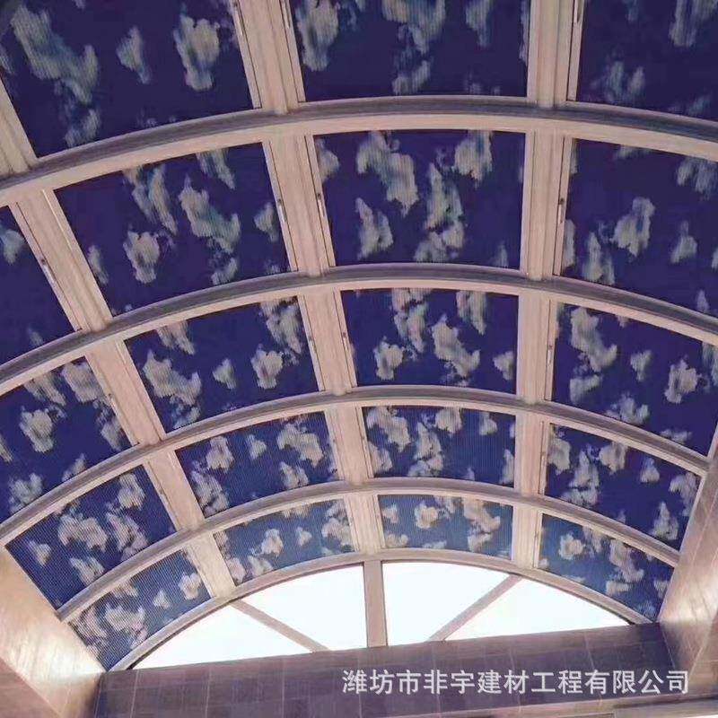 铝合金天幕阳光房遮阳隔热电动遥控铝合金推拉棚露台金属天幕