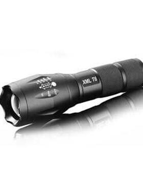 伏击者强光手电照明T6伸缩调焦LED铝合金强光手电筒骑行装备配件