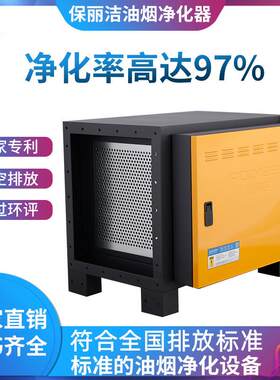 保丽洁 6000风量无烟静电式饭店低空烧烤厨房工业油烟净化器商用