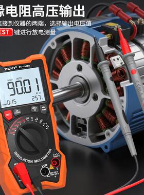 众仪ZT-1000R高精度数字兆欧表1000V绝缘电阻测试电子摇表万用电