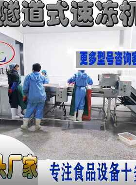 单海LIER300k鲜隧式网道带单体速机冻虾仁单冻机 果蔬单冻冻机