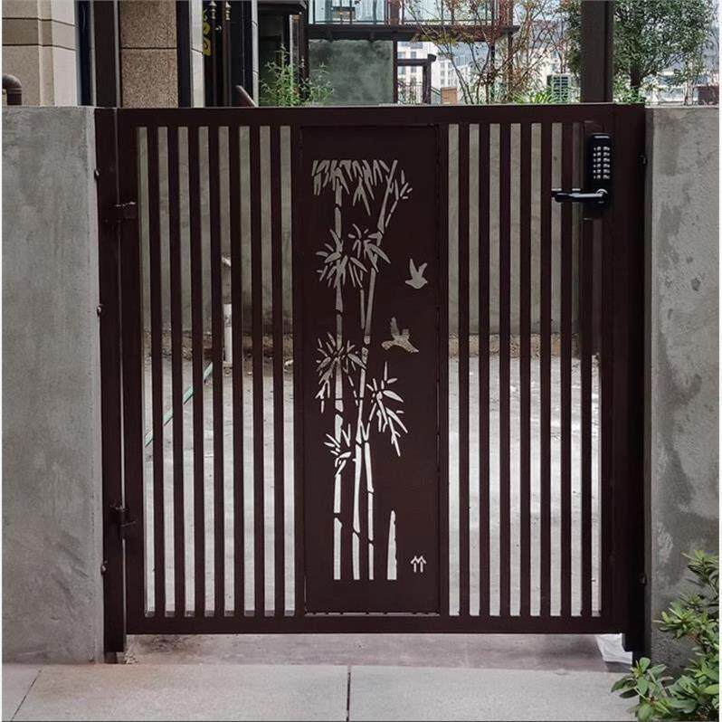 户外别墅院门农村花园栅栏新中式单双开防盗门铁门铁艺大门庭院门
