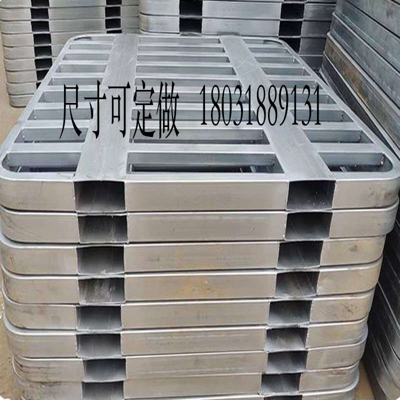 钢制叉车托盘饲料化肥厂金属托盘仓储物流重型防潮卡板面粉铁托盘