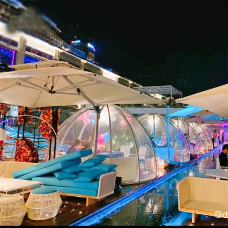 星空房泡泡屋网红民宿花园露台餐厅户外圆球形透明pc防水帐篷