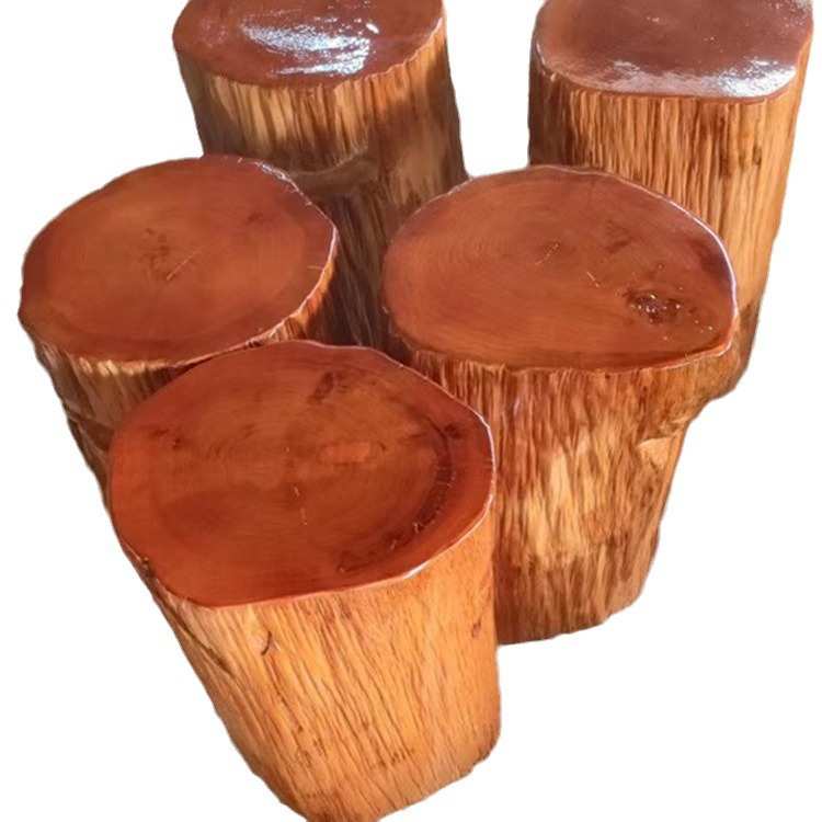 根雕凳子实木墩子原木树桩木桩底座茶几茶桌大板支架木头圆木直销
