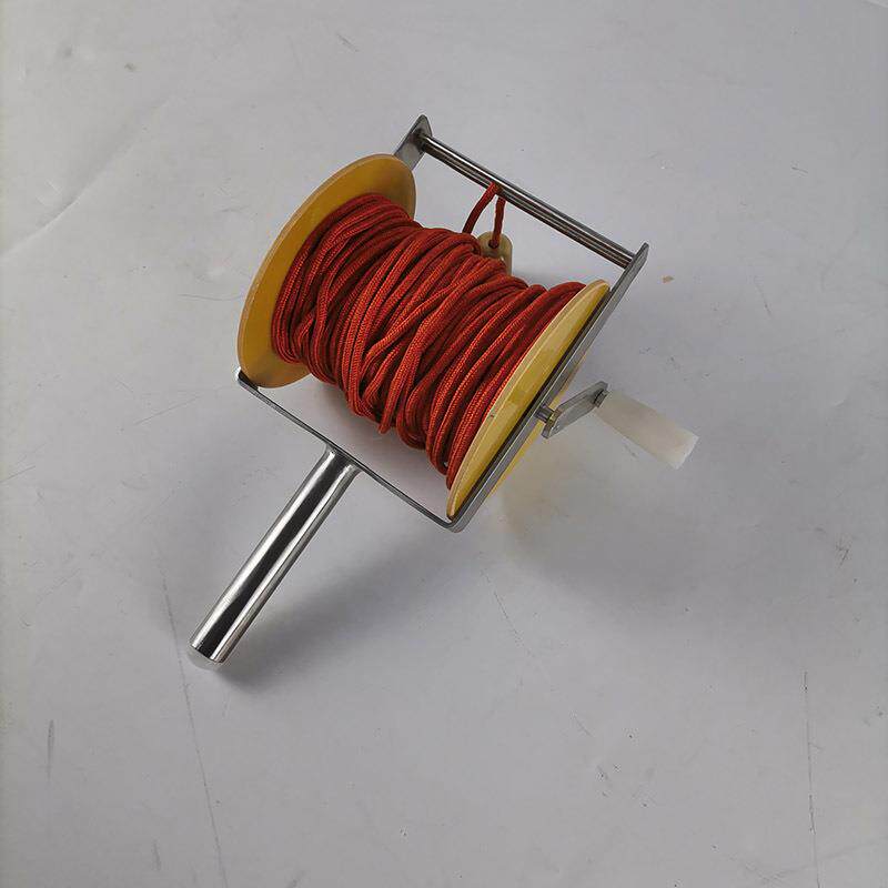 钢丝芯测距绳蚕丝测量绳4mm*50M体育测绘绳绝缘手持式丈量尺耐高