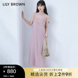 LILY BROWN春夏款 圆领蕾丝露背无袖气质连衣裙LWFO222133