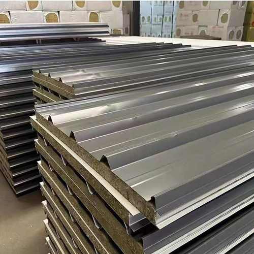 东亚岩棉复合彩钢板950型阻燃A级防火保温隔音工地厂房用外墙屋顶