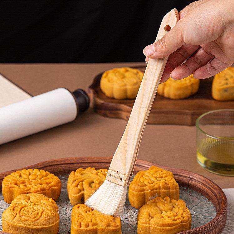 木柄羊毛刷蛋液月饼软毛烧烤油刷做蛋糕月饼刷子厨房家用烘焙工具