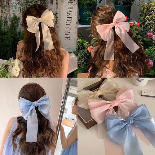 Red bow tie hairpin female Headband hair accessories clip