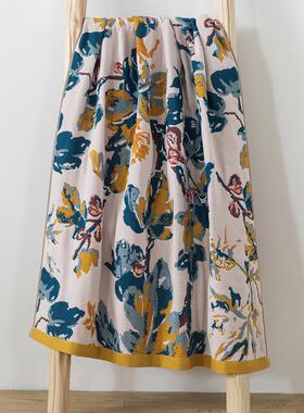 纯棉纱布休加大加厚9TWD*8010大浴巾外出旅游披肩办公室午盖毯沙