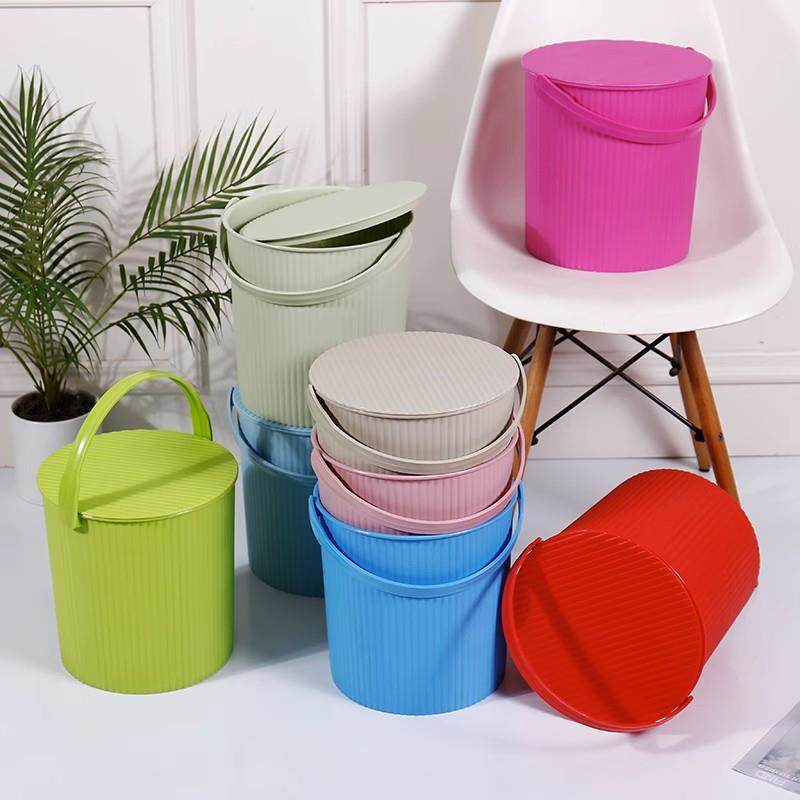 水桶家用带盖塑料桶凳大容量储水桶手提钓鱼桶洗澡洗衣收纳桶可坐