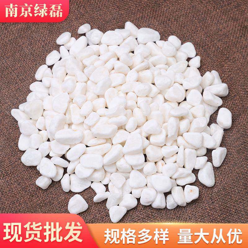 厂家雪花764子白汉白白色白鹅卵石色石白色雨花石白云玉石