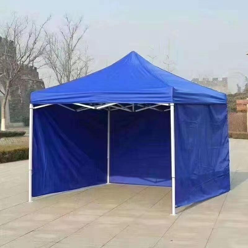 折叠帐篷篷广告展示遮阳雨棚四脚透明围布顶布四角停车篷厂家防晒