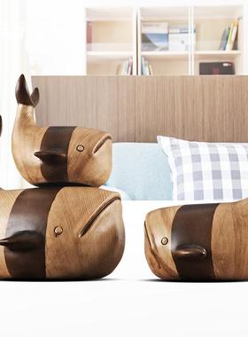 鲸鱼摆件客厅酒柜书桌家居装饰品 家里房间的小摆设 创意生日礼物