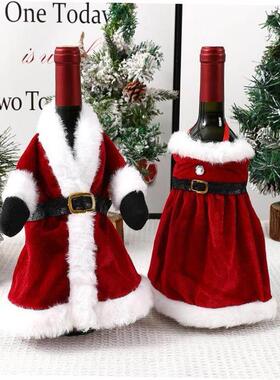 Christmas Red wine dress dress Wine bottle cover decoration