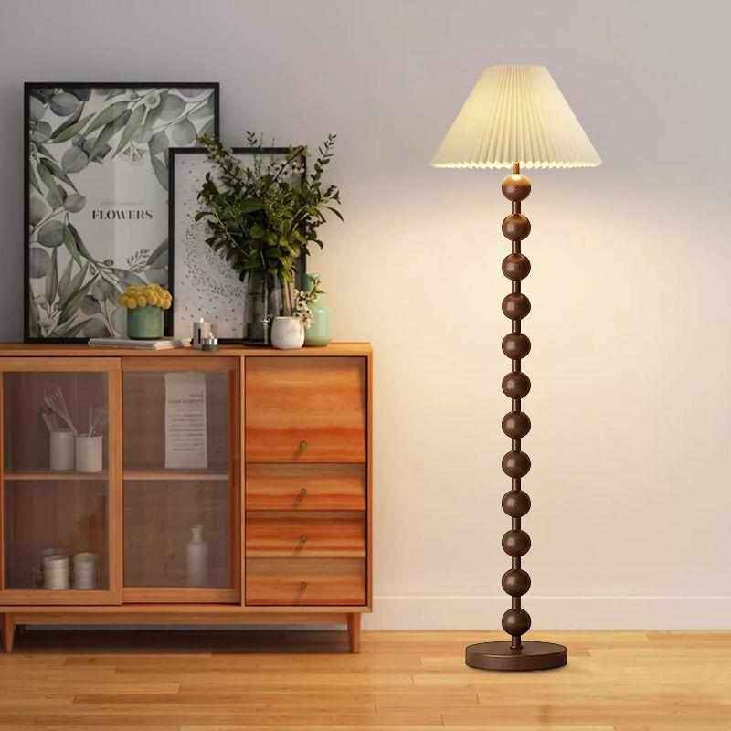 灯氛围复古落地灯立式卧室高级侘台灯落地法式实木美式风感中古寂