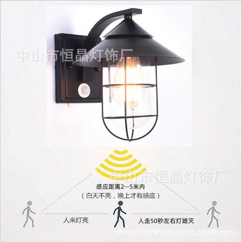美式户外壁灯防水过道走廊灯欧式仿古室外阳台别墅庭院大门灯led