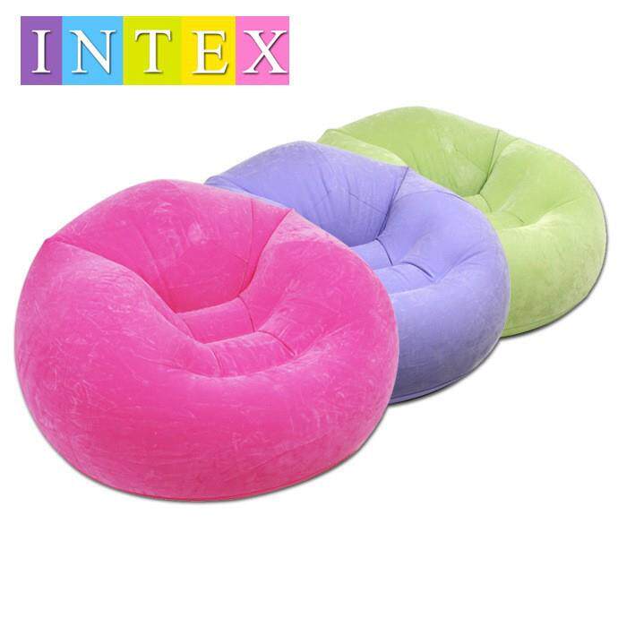 intex68569懒骨头沙发 充气椅子 休闲午休豆形躺椅现货