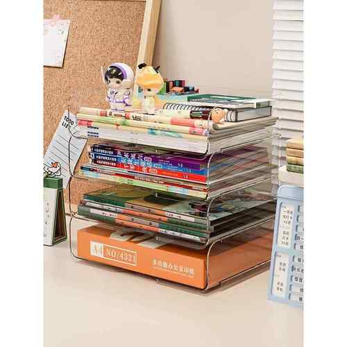 书桌储物架小学生文具分层写字台文件信息多层整理桌面书籍