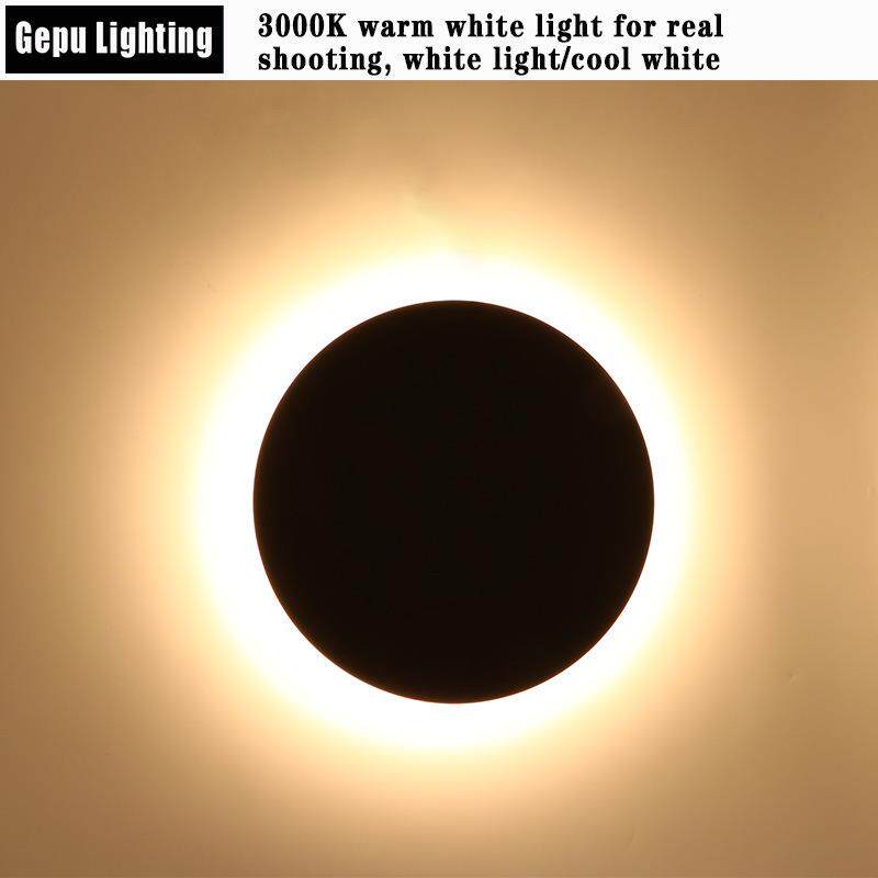 户外壁灯室外圆形简约庭院灯楼梯阳台柱子外墙壁挂客厅卧室壁灯