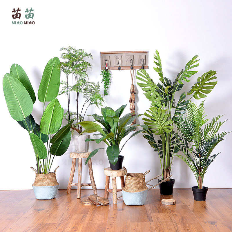 仿真植物盆栽批发北欧真绿植仿生室内装饰盆景仿真树旅人蕉