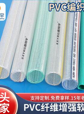 新款PVC编织透明网纹 蛇皮夹纱水管 花园浇水耐压耐酸碱纤维软管