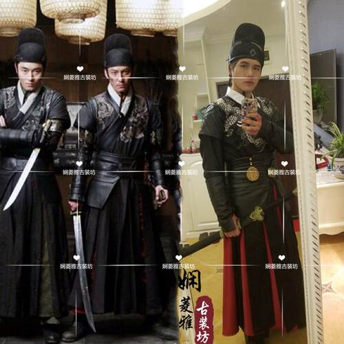 新款绣春刀张沈炼同款锦鱼服明朝衣卫绣花武侠长衫cos古飞装震演