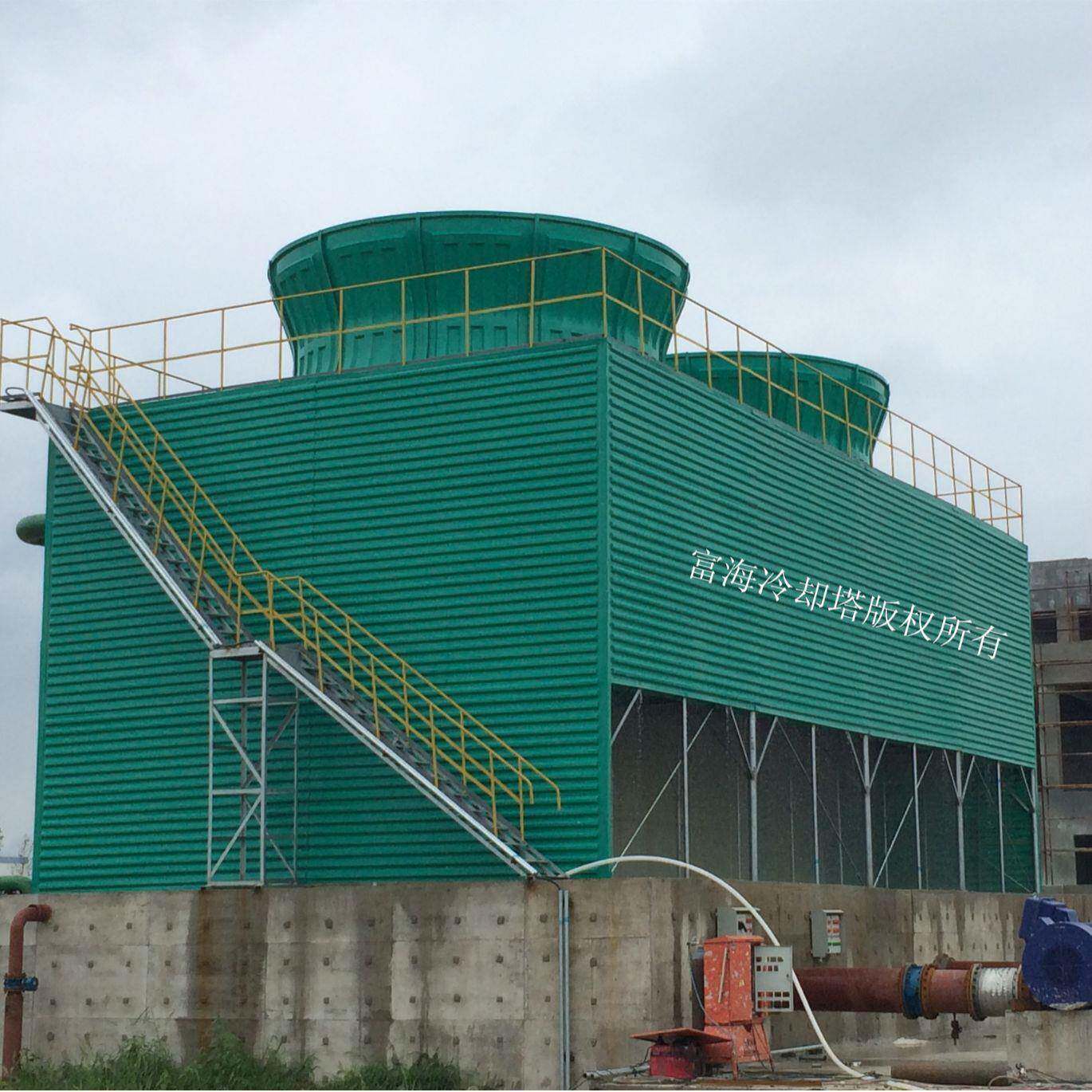 厂家供应方形冷却塔玻璃钢冷却塔流量500吨方形逆流式冷却塔
