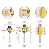 三刀刀齿型合刀t地板件套榫刀刀合榫3榫木工铣刀拼板合锥齿
