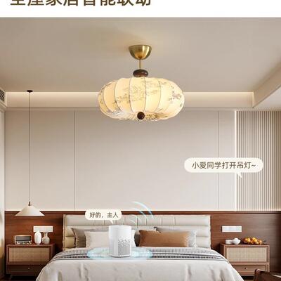 室灯法式中古风复古印花布民宿房间灯新中书卧式房宋式美172艺学