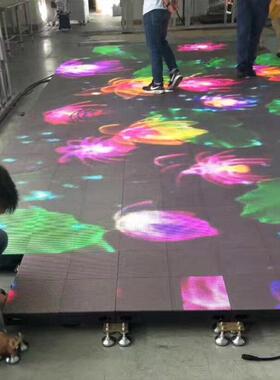 森翼人体互动舞台LED地砖屏高清展厅T台地面重力感应动态地板屏幕