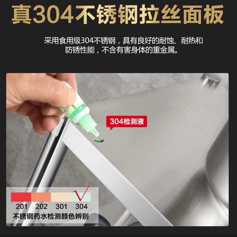 2层304不锈钢置物架厨房家用双层加厚收纳微波炉灶台架落地式两层