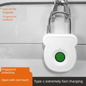 智能指纹挂锁行李箱电脑包防盗指纹锁办公柜抽屉指纹小锁挂锁