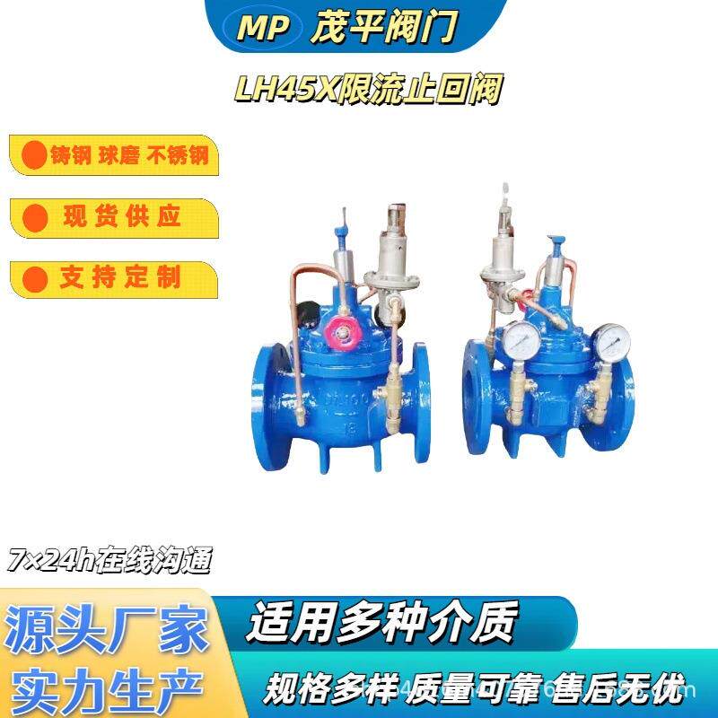 茂平生产供应球墨铸钢不锈钢LH45X-10限流止回阀规格多样