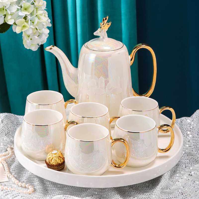 批发欧式待客茶壶bb4c陶瓷杯子奢茶具轻结婚茶杯水杯其他家用套装