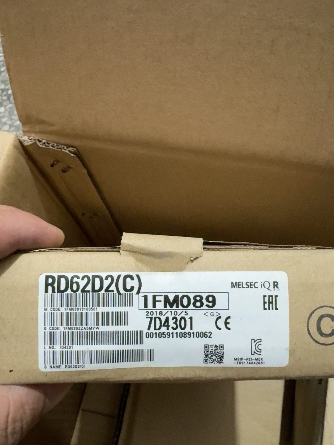 三菱PLC RD62D2，全新正品未拆封，型号1FM089，