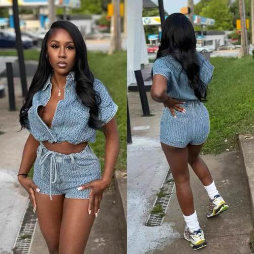 Vest denim women's clothing two