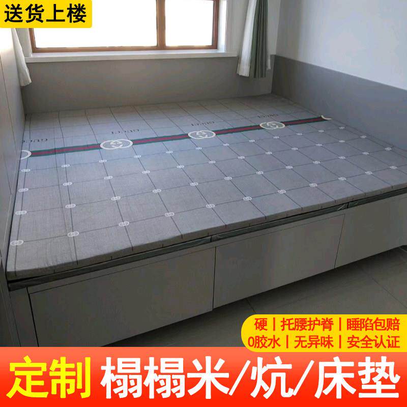 定制110D加硬榻榻米垫学生床垫沙发飘窗高密度回弹棉海绵防滑不塌