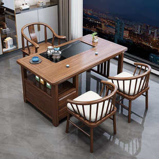阳台茶桌椅组合实木茶桌客厅家用小茶台新中式现代简约茶几小户型