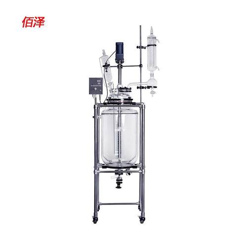 佰泽仪器升降玻璃反应釜,实验室用玻璃反应釜防爆玻璃反应釜