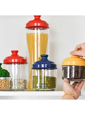 意大利制Italo Ottinetti铝盖玻璃厨房储物罐杂粮茶叶咖啡密封罐