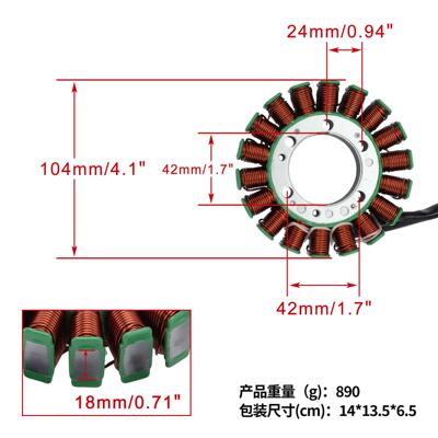GOOFIT 摩托车定子线圈配件适用于： Er6n Er-6n Er 6n (13-17)