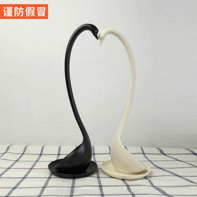 【送托盘】创意天鹅可立式汤勺家用厨房餐具稀饭火锅长柄大粥勺子