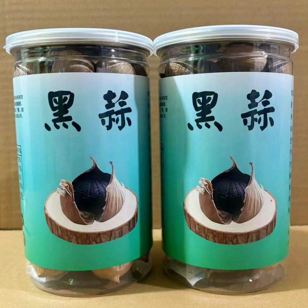 广东发货山东特产独头黑蒜头剥皮即食实惠罐装煲炖汤黑蒜头430克
