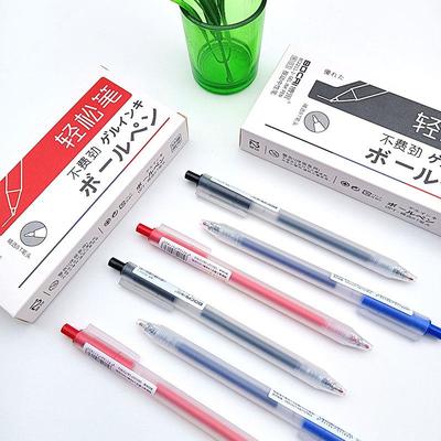 博采简约ins风按动中性笔学生考试用0.5速干ST葫芦头刷题笔签字笔