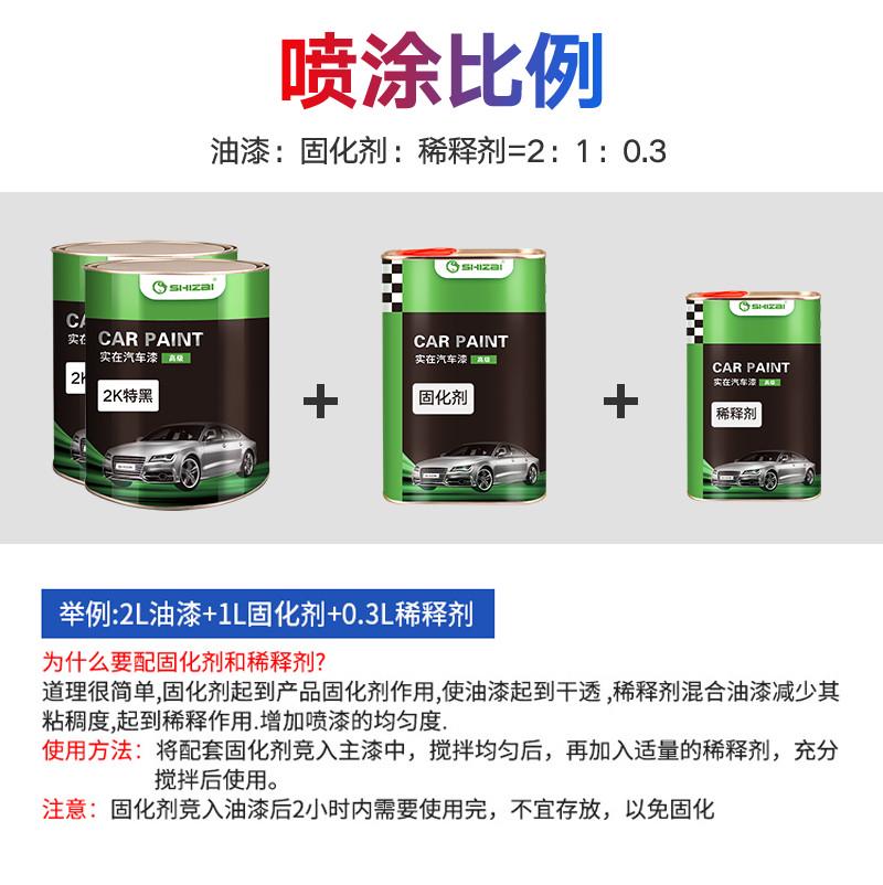 2K双组分汽车漆哑光亮光黑漆白漆桶装金属烤漆翻新原厂色母成品漆